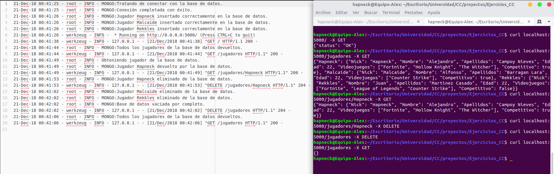 Ejemplos de logs en app.log